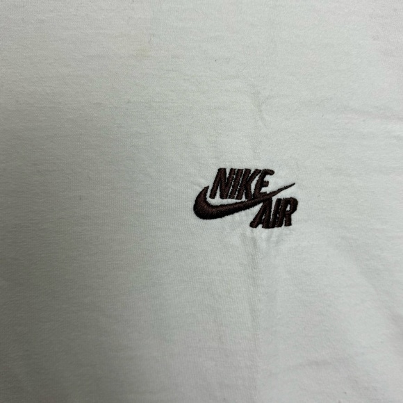 Early Y2K Nike Embroidered Nike Air Logo Short Sleeve T-shirt Men’s 2XL Mocha - Picture 2 of 7